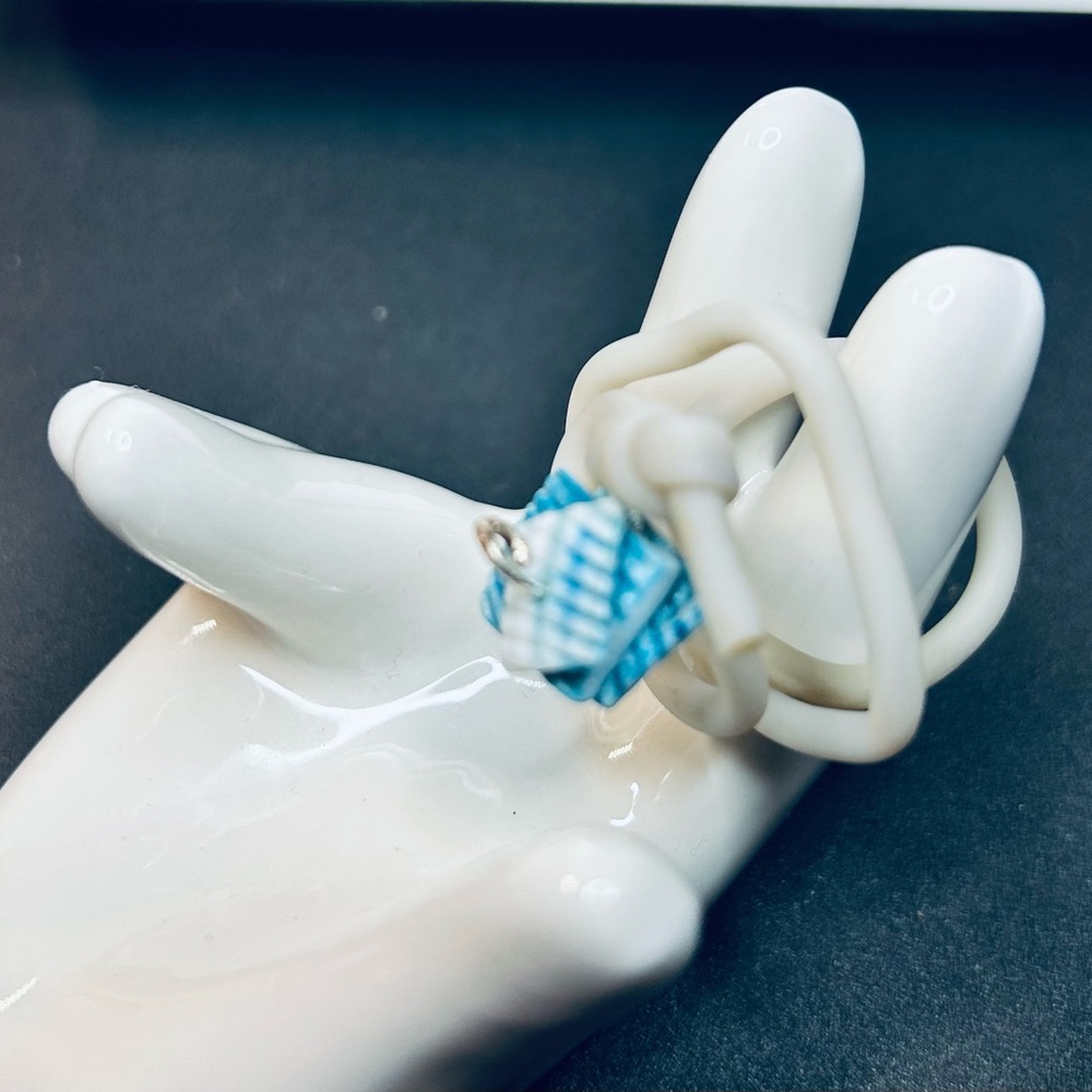 Silicone Ring Turquoise Shell Charms - image 1